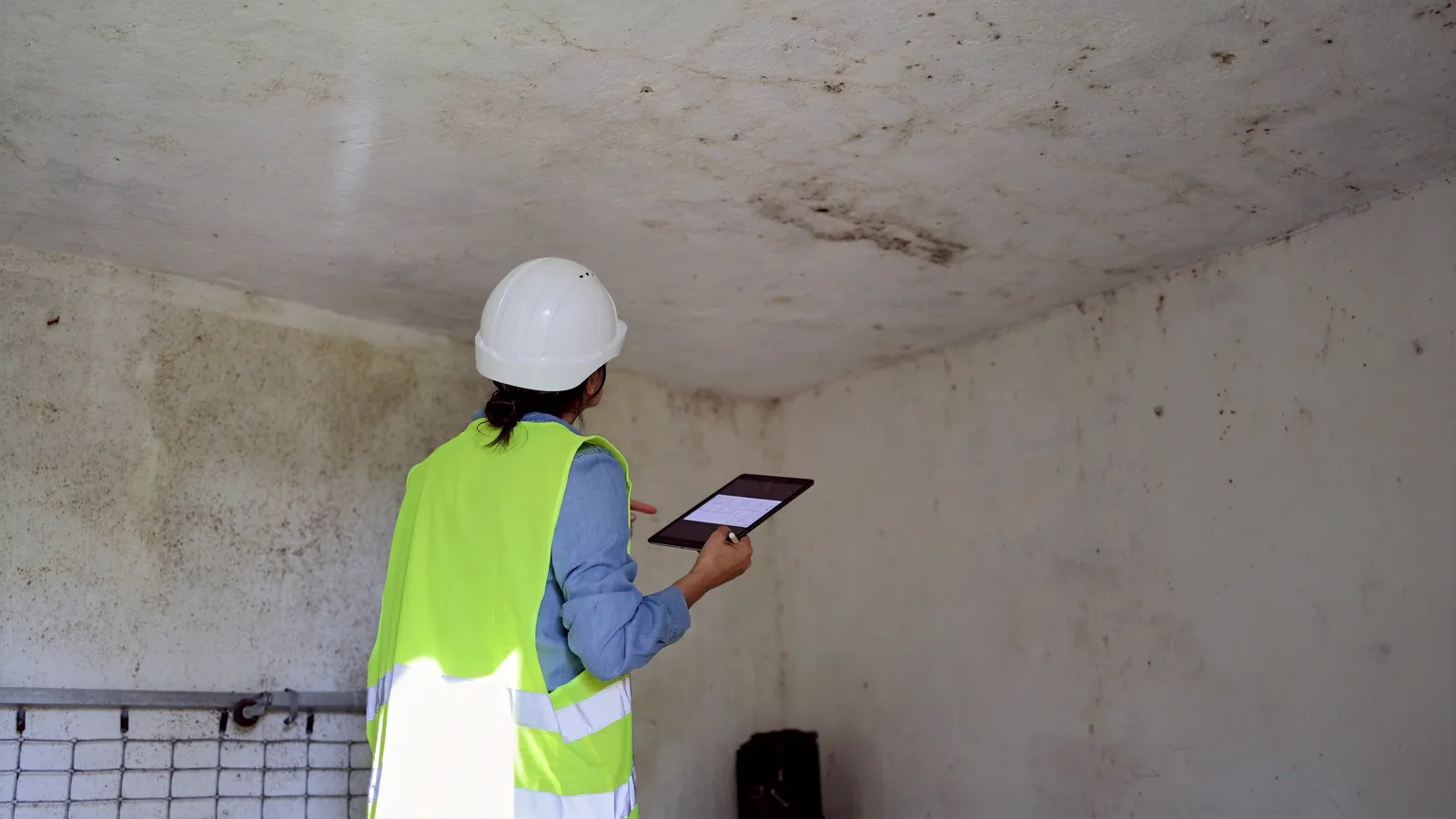 A damp survey being carried out on a property